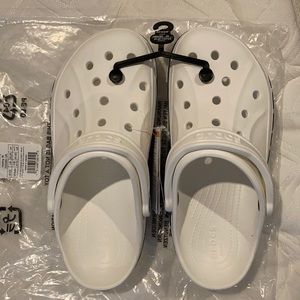 New! White Crocs bayaband clogs